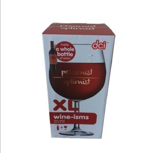 DCI Optimist Pessimist XL Wine Glass- Whole Bottle